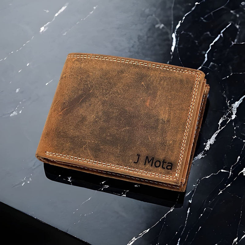 Personalized Custom Engraved Wallets for Men's RFID Blocking