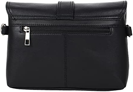 STARHIDE Women's Leather Cross Body Shoulder Bag with Front Buckle Closing Feature 5625
