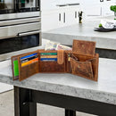 Personalized Leather Wallet, Bifold Brown Real Leather Wallet, Personalised Custom Engraved Gift for Boyfriend