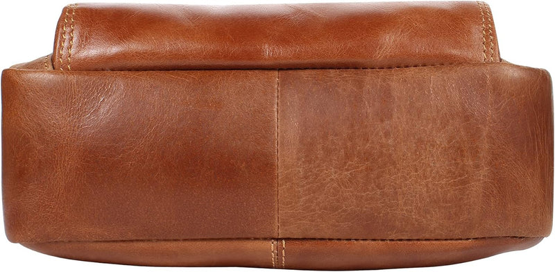 STARHIDE Mens Womens Oil Tanned Genuine Leather Travel Messenger Bag For Ipad Tablet 575 (Tan)