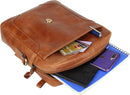 STARHIDE Mens Ladies Soft Premium Oil Tanned Leather Shoulder Cross Body Bag with Front Flip Opening 580 (Tan)