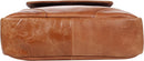 STARHIDE Mens Ladies Soft Premium Oil Tanned Leather Shoulder Cross Body Bag with Front Flip Opening 580 (Tan)