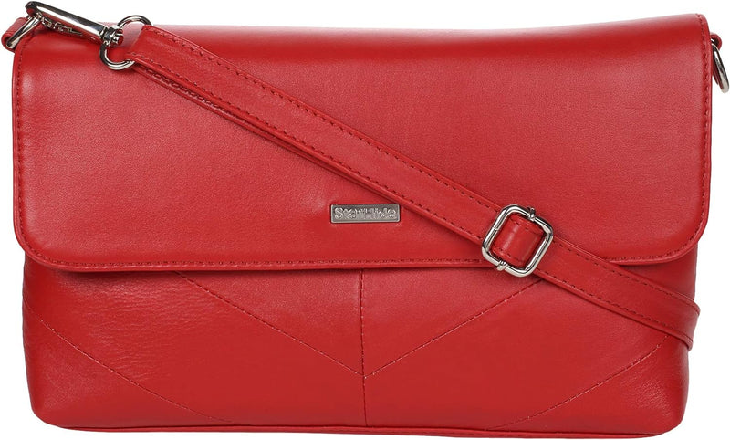 STARHIDE Ladies RFID Blocking Pocket Crossbody Shoulder Bag Handmade Genuine Leather Flapover Tote Bags for Women with Adjustable Strap 5620