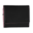 STARHIDE Ladies RFID Blocking Compact Genuine Leather Small Wallet With External Zip Around Coin Pocket 5555