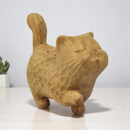 Personalised Custom Engraved Handmade Wooden Ornament Wood Carved Gift Cat Decor