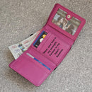 Personalised Ladies Wallet, Women RFID Blocking Small Purse, Lightweight Soft Genuine Leather Card & Coin Holder Purse, Best Gift for Her