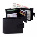 Man's Engraved Leather Wallet RFID SAFE Contactless Card Blocking ID Protection