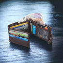 Personalised Wallet Custom Engraved RFID Blocking Mens Soft Nappa leather Purse