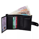 Engraved Small RFID Card Protection Real Leather Wallet With ID Coin Pocket 360