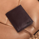 Personalised Men Small Genuine Leather RFID Blocking Car and Coin Holder Wallet