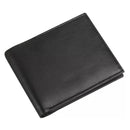 Men's Personalised Engraved Black Leather Wallet Birthday Gift for Dad Grandad