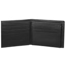Men's Personalised Engraved Black Leather Wallet Birthday Gift for Dad Grandad