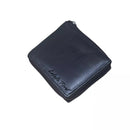 Personalised Men Black Zipped Leather Wallet Cards Notes RFID Fraud Protection