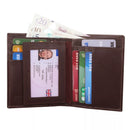 Personalised Brown Leather Wallet RFID Contactless Card Blocking ID Protection