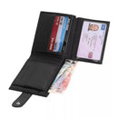 Personalised Designer Men,s Leather Wallet RFID SAFE Contactless Card Blocking ID Protection