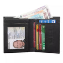 Men's Personalised Wallet Leather RFID Billfold Card Case ID Cardholder Purse