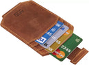 Personalised Mens RFID Leather Minimalist Carholder Strong Magnet Money Clip 725