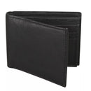 Men's Personalised Engraved Black Leather Wallet Birthday Gift for Dad Grandad