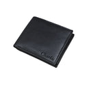 Men's Personalised Engraved Black Leather Wallet Birthday Gift for Dad Grandad