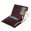 Personalised Brown Leather Wallet RFID Contactless Card Blocking ID Protection