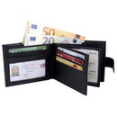 Man's Engraved Leather Wallet RFID SAFE Contactless Card Blocking ID Protection