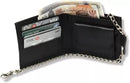 Personalised Leather Biker Wallet Rider Wallet Coin Pocket & Safety Metal Chain