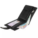 Mans Personalised RFID Soft Leather Wallet Credit Cardholder Zip Coin Pocket