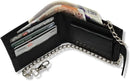 Personalised Leather Biker Wallet Rider Wallet Coin Pocket & Safety Metal Chain