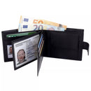 Man's Engraved Leather Wallet RFID SAFE Contactless Card Blocking ID Protection