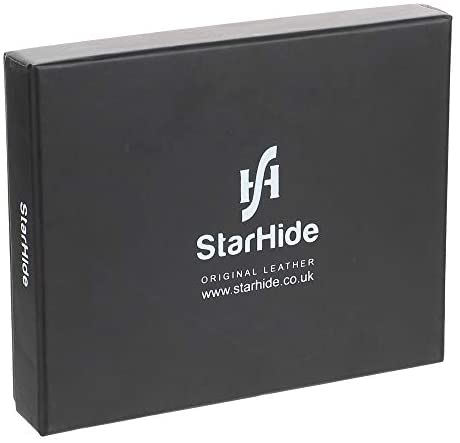 STARHIDE Mens Womens Minimalist Small Leather Credit Cardholder Business Card Wallet 5001