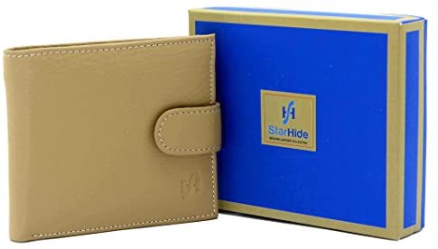 STARHIDE Essentials Genuine Leather Billfold Wallets for Men with Gift Box 5002