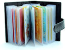 STARHIDE Soft Genuine Leather Compact Credit Debit Card Holder Case with Removable Plastic Sleeves 210