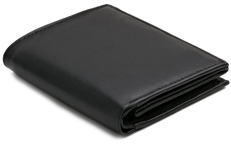 RAS WALLETS Mens RFID Blocking Soft Leather Trifold Purse Credit Card Holder Id Window and Coin Pouch 503