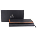 STARHIDE Womens RFID Blocking Soft Real Nappa Leather Long Flap Over Purse Multi Credit Card Holder 5505