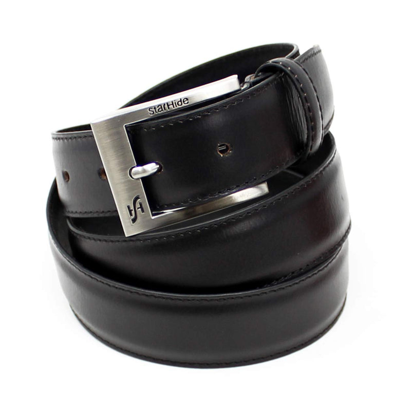 STARHIDE Mens Top Grain Genuine Leather Belts with Detachable Alloy Single Pin Buckle SB04