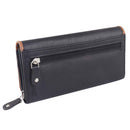 STARHIDE Womens RFID Blocking Soft Real Nappa Leather Long Flap Over Purse Multi Credit Card Holder 5505