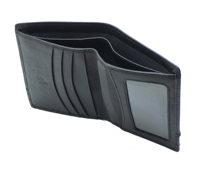 STARHIDE Mens Ultra Slim Real Leather Credit Card Holder Note Case Wallet NA14