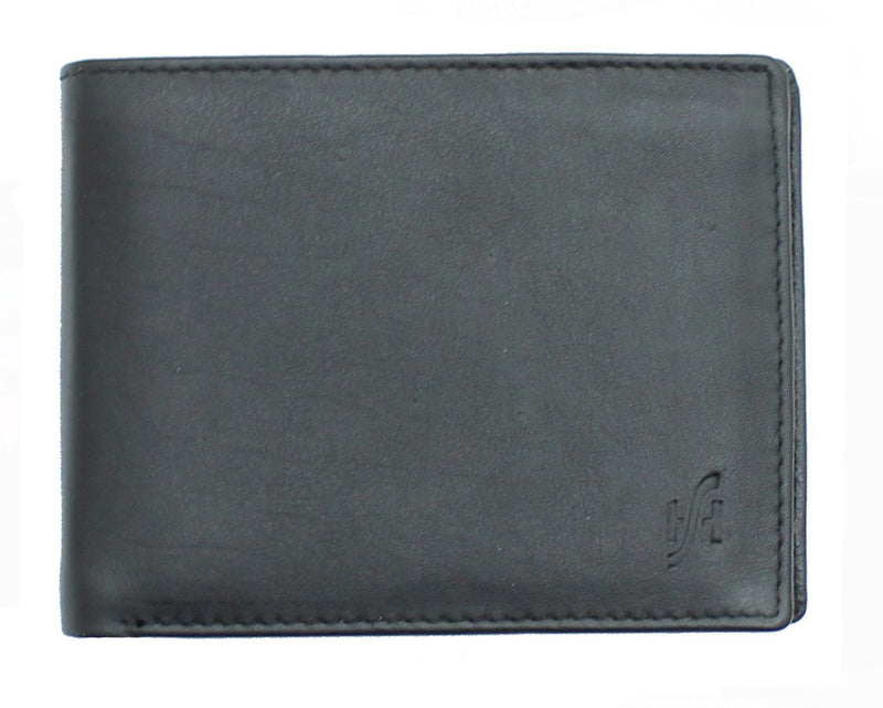 STARHIDE Mens Ultra Slim Real Leather Credit Card Holder Billfold Coin Wallet NA11 Black