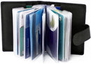 RAS Mens Womens Small Leather 24 Credit Cardholder with Popper Button Fastening 602