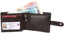 STARHIDE Mens RFID Blocking Genuine Leather Twin ID Card and Coin Pocket Wallet 1213