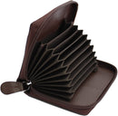 STARHIDE Womens Small Leather Fan Concertina Palm Credit Card Holder 1234