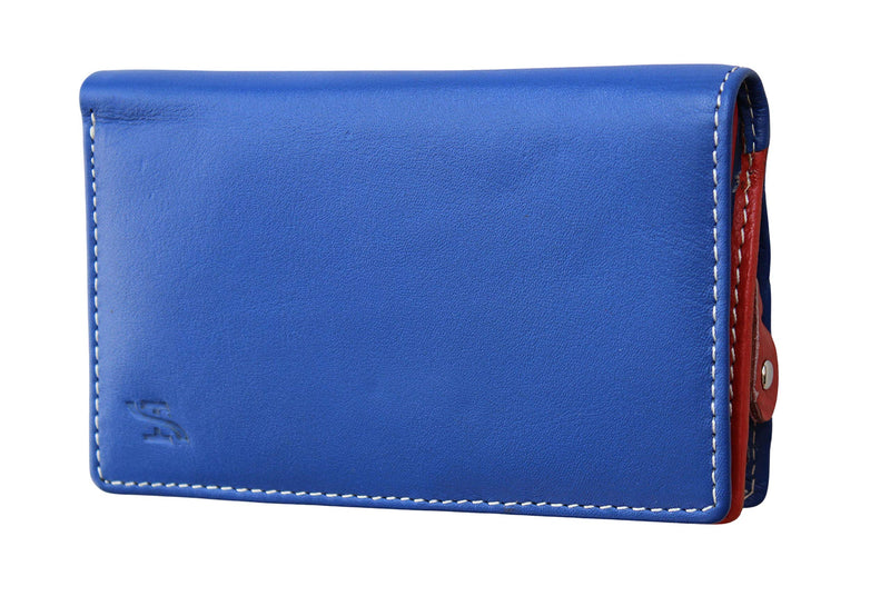 STARHIDE Ladies RFID Blocking Compact Multi Colour Soft Real Leather Wallet 5540