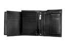 RAS WALLETS Mens RFID Blocking Soft Leather Trifold Purse Credit Card Holder Id Window and Coin Pouch 503
