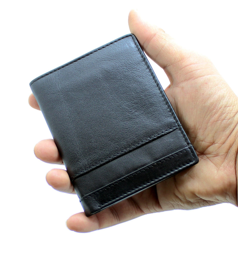 STARHIDE Mens Ultra Slim Real Leather Credit Card Holder Note Case Wallet NA14