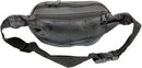 RAS Leather Travel Money Pouch Waist Bum Bag Adjustable Belt 1003 Black