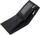 RAS Mens RFID Blocking Classic Bifold Genuine Leather Slim Wallet 121 Black