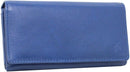 STARHIDE Ladies Soft Genuine Leather Flap Over Purse Multi Credit Card Slots 5510