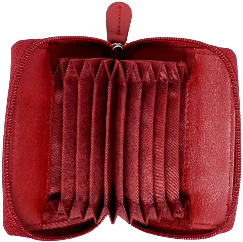STARHIDE Womens Small Leather Fan Concertina Palm Credit Card Holder 1234