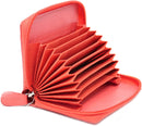STARHIDE Womens Small Leather Fan Concertina Palm Credit Card Holder 1234