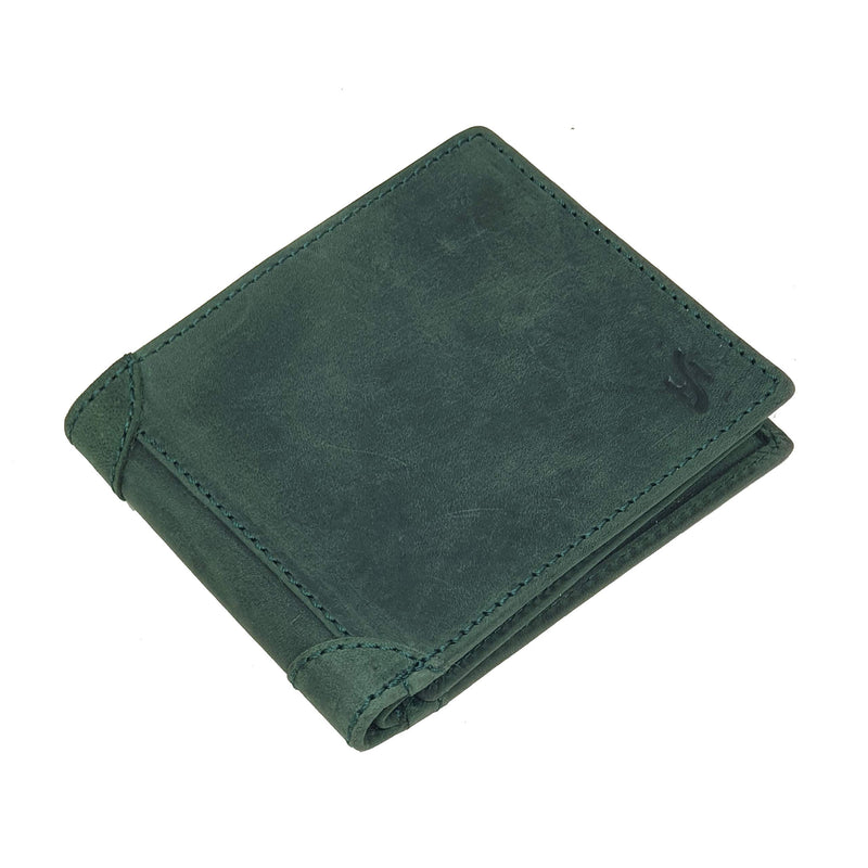 STARHIDE Mens RFID Blocking Genuine Distressed Hunter Leather Trifold Wallet 1145